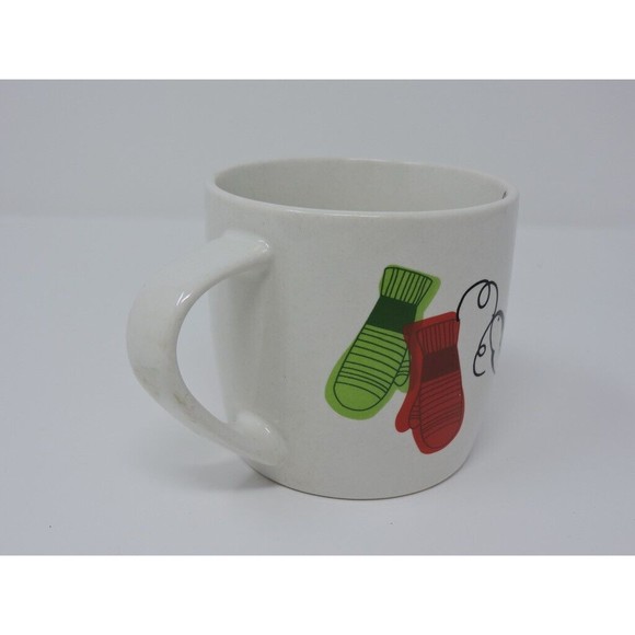 2011 Starbucks Holiday Dove & Mittens Red & Green White Coffee Mug Cup 10oz - Picture 8 of 14